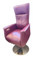 Prominent sta op en relax stoel Toscana in bordeaux leder, Minder dan 75 cm, Ophalen of Verzenden, Zo goed als nieuw, Moderne sta op stoel van Prominent