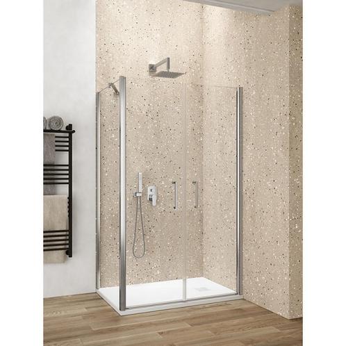 Douchecabine Lacus Giglio Evo Saloon 2 Klapdeuren Helder, Doe-het-zelf en Verbouw, Sanitair, Douche, Nieuw, Chroom, Ophalen of Verzenden