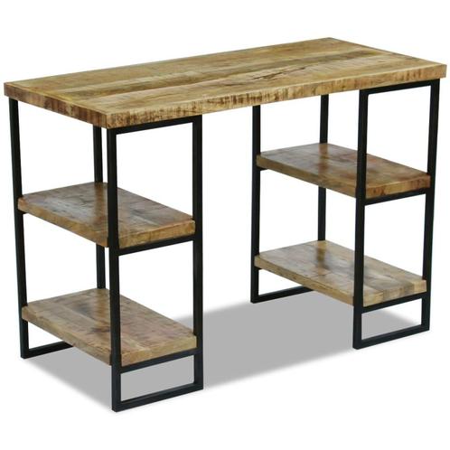 vidaXL Bureau 110x50x76 cm mangohout, Huis en Inrichting, Bureaus, Nieuw, Verzenden