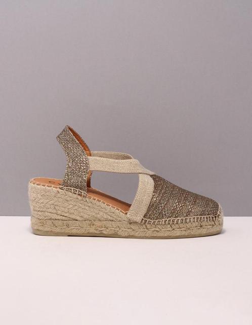 Cypres espadrilles dames 37 goud/zilver, Kleding | Dames, Schoenen, Nieuw, Verzenden