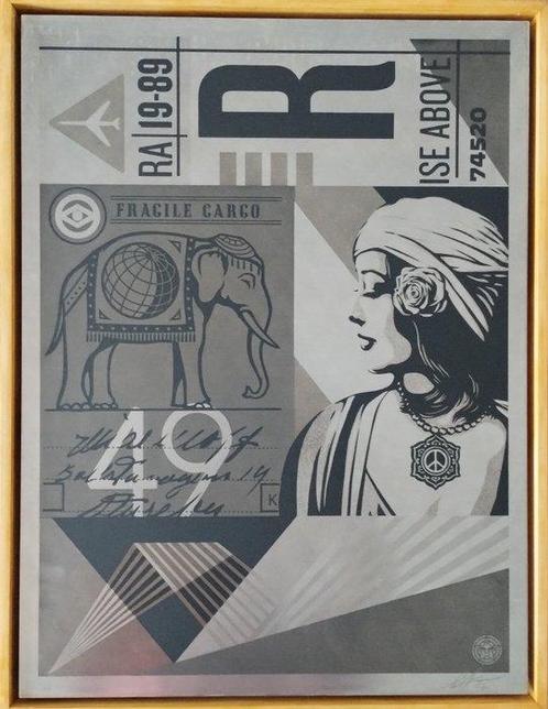 Shepard Fairey (OBEY) (1970) - Fragile Cargo (artist proof, Antiek en Kunst, Kunst | Schilderijen | Modern