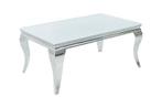 Elegante salontafel MODERN BAROK 100cm zilver met wit, Huis en Inrichting, Ophalen of Verzenden, Nieuw