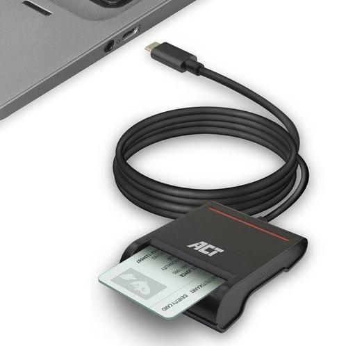 ACT USB-C Smart Card ID Reader AC6020 (PC Accessoires), Computers en Software, Pc- en Netwerkkabels, Nieuw, Verzenden