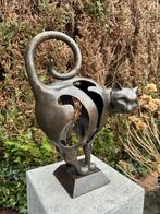 Bronzen Kat - Sculptuur - Interieur - Kantoor, Tuin en Terras, Tuinbeelden, Nieuw, Abstract beeld, Metaal, Verzenden