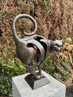 Bronzen Kat - Sculptuur - Interieur - Kantoor, Tuin en Terras, Verzenden, Nieuw, Metaal, Abstract beeld