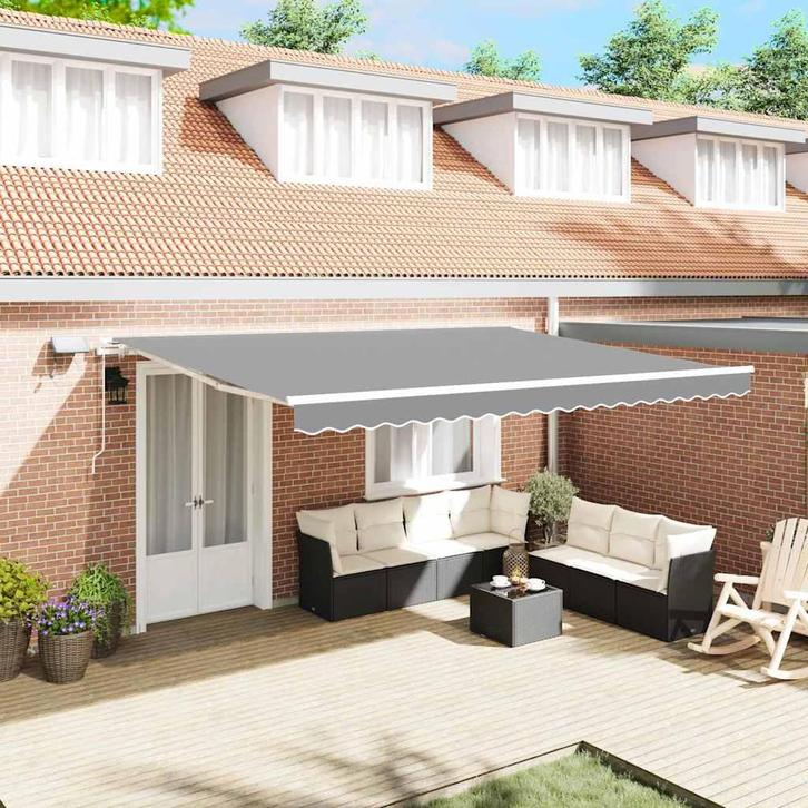 vidaXL Markies met Wit 4 × 3 m Metaal, Tuin en Terras, Zonneschermen, Nieuw, Verzenden