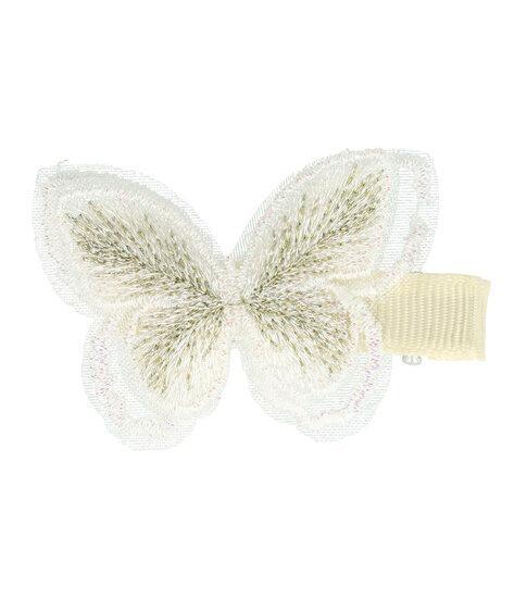 Duckklem Vlinder Borduur 5cm Creme Wit, Sieraden, Tassen en Uiterlijk, Uiterlijk | Haarverzorging