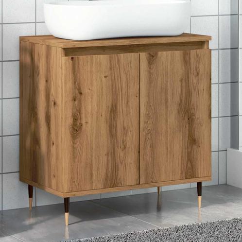 vidaXL Badkamerkast 58x33x60 cm bewerkt hout artisanaal, Huis en Inrichting, Badkamer | Badkamermeubels, Nieuw, Verzenden
