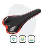 Voltano Race / MTB Fietszadel – Zwart / Rood - Unisex, Verzenden, Nieuw