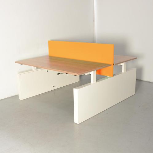 Vepa benchwerkplek, kersen havanna blad, 2x 160 x 80 cm,, Huis en Inrichting, Bureaus, Ophalen of Verzenden