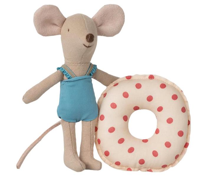 Maileg - Strandmuis met zwemband met stippen (kleine zus), Kinderen en Baby's, Speelgoed | Overig