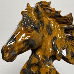 Jaspis Dark Orange Jasper horse - Hoogte: 20 cm - Breedte: