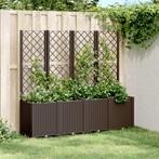 vidaXL Plantenbak met latwerk 160x40x140 cm polypropeen, Tuin en Terras, Verzenden, Nieuw, Kunststof
