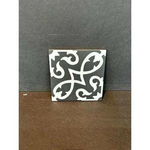 Sphinx Curls - Zwart-wit - Vloertegel - 20x20cm - LK29991, Doe-het-zelf en Verbouw, Tegels, Ophalen of Verzenden