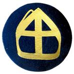 Baretspeld / button Mijter blauw, Diversen, Sinterklaas, Ophalen of Verzenden, Nieuw