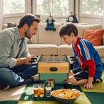 TRUUSK Tafelvoetbalset - Kicker-tafel van Hout - Compact en, Verzenden, Nieuw