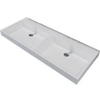 Wastafel Sanilux 120x47x8cm Solid Surface Met Dubbele wasbak, Ophalen of Verzenden, Nieuw, Overige typen