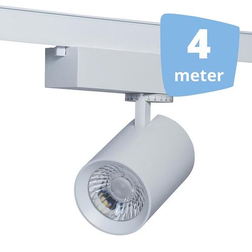 *TIP*  LED RAILVERLICHTING EOS WIT 4 SPOTS + 4M RAILS, Zakelijke goederen, Kantoor en Winkelinrichting | Winkel en Inventaris