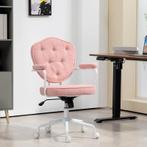 TRUUSK Roze Bureaustoel met Geknoopte Zachte Bekleding - In, Huis en Inrichting, Bureaustoelen, Verzenden, Nieuw
