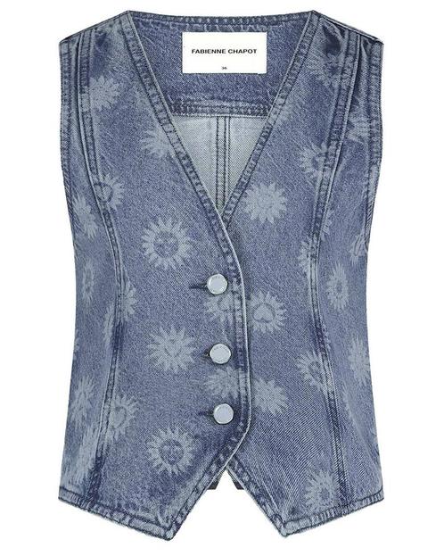 -30% Fabienne Chapot  Fabienne Chapot Gilet cltgil15 gigi  m, Kleding | Dames, Truien en Vesten, Blauw, Nieuw, Verzenden