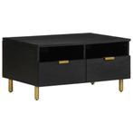 vidaXL Salontafel 80x54x40 cm bewerkt hout zwart, Huis en Inrichting, Tafels | Salontafels, Verzenden, Nieuw, Overige houtsoorten