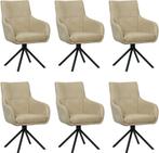 Set van 6 Leren eetkamerstoelen - Draaibaar - Automatisch te, Huis en Inrichting, Stoelen, Overige kleuren, Nieuw, Leer, Ophalen of Verzenden