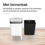 2dekans | Loftey Prullenbak 60 Liter – Push/touch Afvalbak -, Huis en Inrichting, Ophalen of Verzenden, Zo goed als nieuw