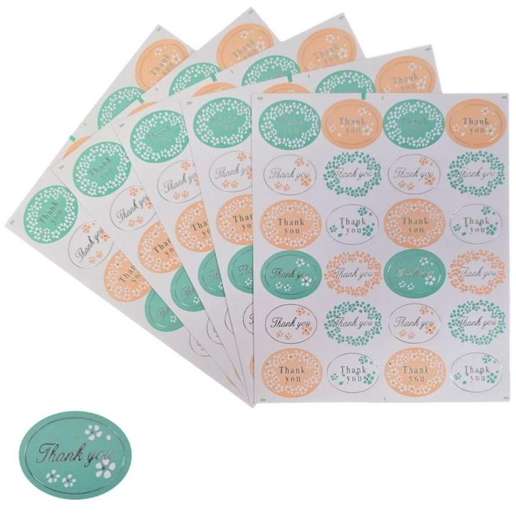 Fako Bijoux - Thank You Stickers Op Vel - 32x25mm - Thank, Diversen, Cadeauverpakkingen, Verzenden