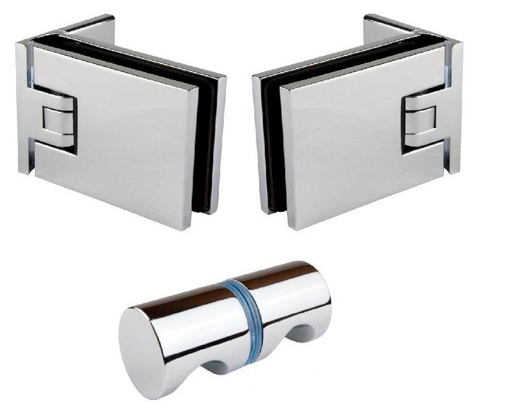 Douchedeur beslagset Flamea met éénzijdig scharnier en deurk, Doe-het-zelf en Verbouw, Hang- en Sluitwerk, Nieuw, Ophalen of Verzenden