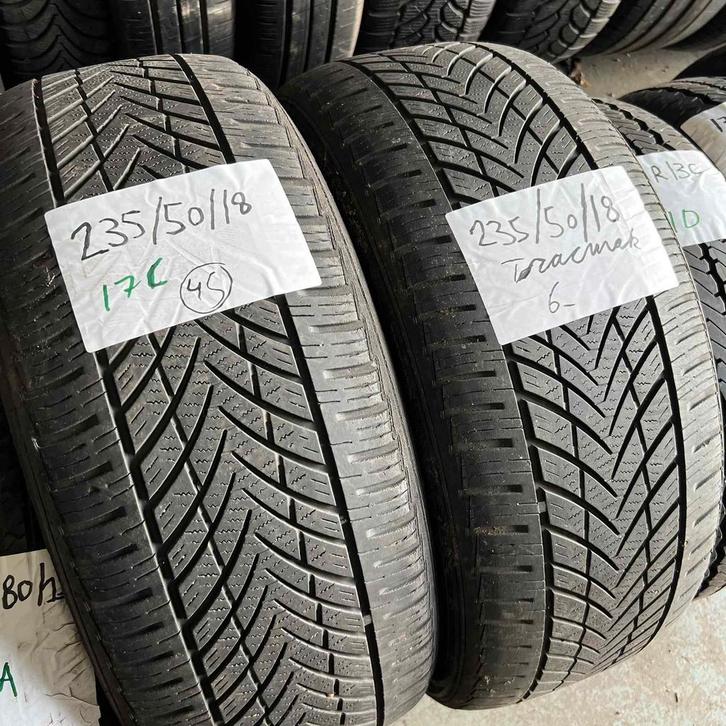2 x Tracmax 235-50-18 4 Seizoenbanden 6mm, Auto-onderdelen, Banden en Velgen, 18 inch, All Season, 235 mm, Personenwagen, Gebruikt