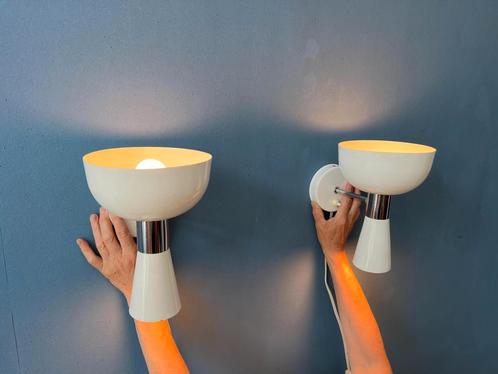Set of 2 Beige Herda Diabolo Space Age Wall Sconces, Huis en Inrichting, Lampen | Wandlampen, Nieuw, Ophalen of Verzenden