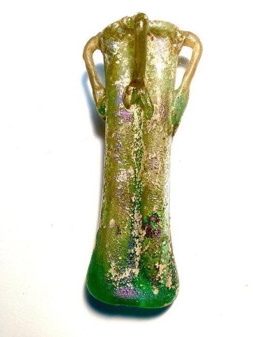 Oud-Romeins, Republiek Glas dubbele zalf - 105 mm, Antiek en Kunst, Antiek | Overige Antiek