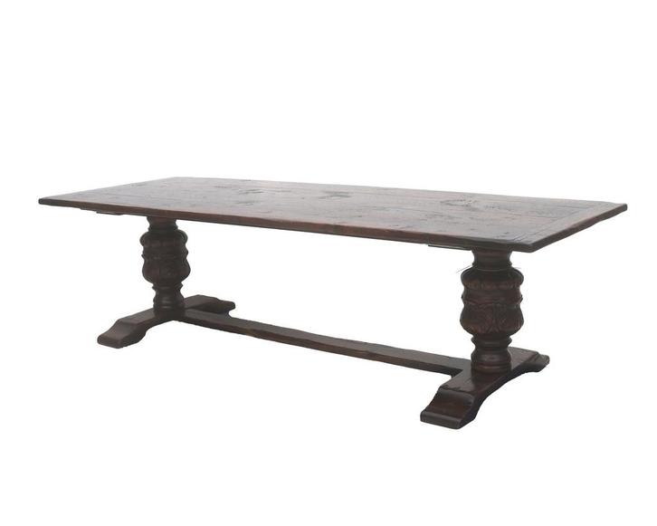 Een notenhouten refter- / eettafel, Frankrijk, 19e eeuw, Huis en Inrichting, Tafels | Eettafels, Gebruikt