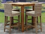 Rita barset 80x80xH105 cm 5-delig teak, Ophalen of Verzenden, Nieuw