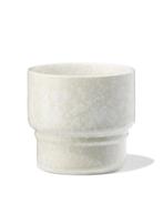 HEMA Cappuccinomok 350ml aardewerk spikkel wit 2+1 gratis, Verzenden, Nieuw