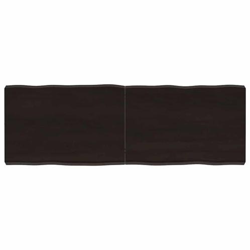 vidaXL Tafelblad natuurlijke rand 120x40x(2-6)cm eikenhout, Huis en Inrichting, Tafels | Eettafels, Nieuw, Verzenden