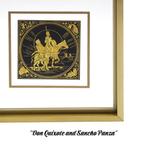 Plaque - Don Chisciotte & Sancho Panza in Oro Zecchino 24K,