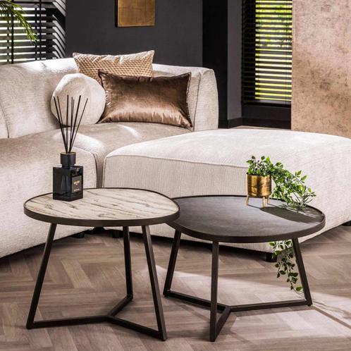 *WOONWINKEL* Leisteen Salontafel Set Organische Vorm, Huis en Inrichting, Tafels | Salontafels, Nieuw, Verzenden