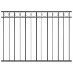 vidaXL Schuttingpaneel staal 1,7x1,2 m zwart, Verzenden, Nieuw, IJzer, 2 meter of meer