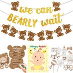 Babyshower party game en decoratie set We can Bearly Wait, Verzenden, Nieuw, Feestartikel, Geboorte of Huwelijk