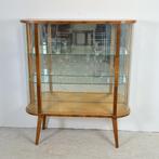 Stijlvolle art-deco vitrine “Pauline” met bloemgravure, 100 tot 150 cm, Zo goed als nieuw, Met plank(en), 25 tot 50 cm
