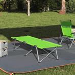 vidaXL Opvouwbaar Campingbed met Draagtas Donkergroen 600D, Verzenden, Nieuw