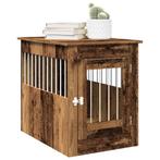 vidaXL Hondenbench 55x80x68 cm bewerkt hout oud houtkleurig, Dieren en Toebehoren, Verzenden, Nieuw