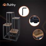 Ruhhy loft plantenstandaard – 4 lagen industrieel rek, Doe-het-zelf en Verbouw, Hout en Planken, Ophalen of Verzenden, Nieuw