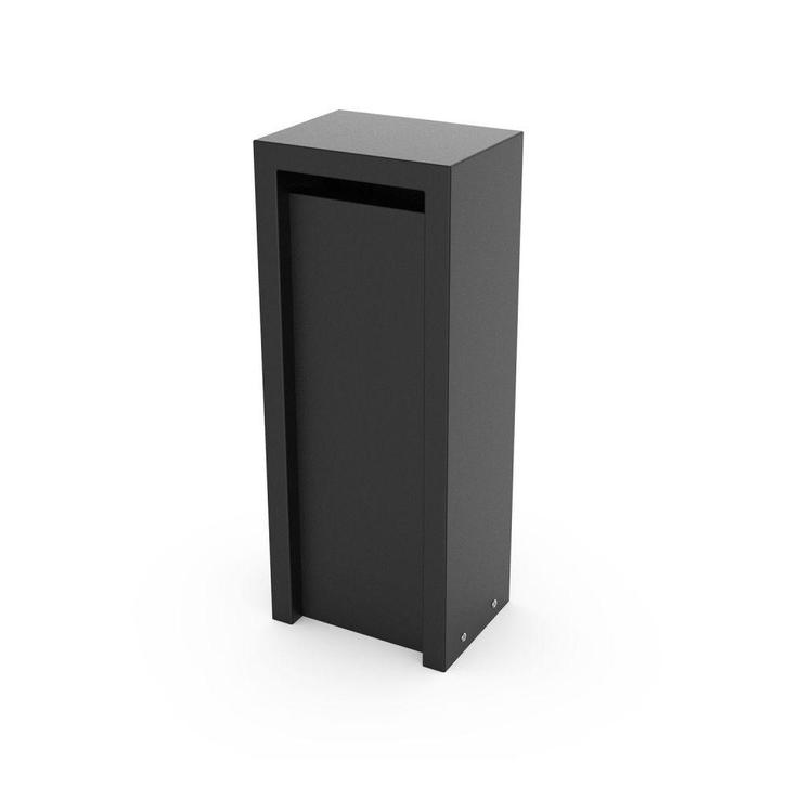 Geroba Litru vrijstaande brievenbus staal - zwart, Tuin en Terras, Brievenbussen, Nieuw, Verzenden