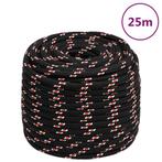 vidaXL Boot touw 18 mm 25 m polypropyleen zwart, Verzenden, Nieuw