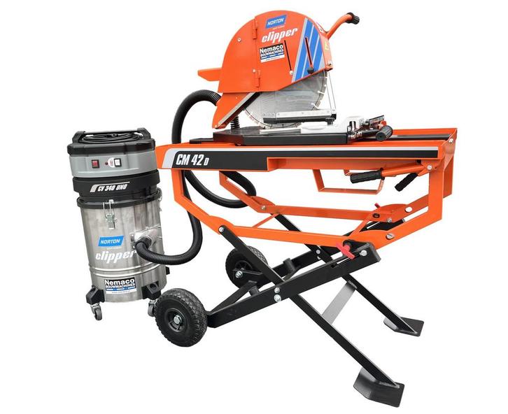 Norton Clipper CM42 D steenzaagmachine met stofafzuiging, Doe-het-zelf en Verbouw, Gereedschap | Zaagmachines, 1200 watt of meer