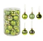 Kerstballen kunststof 4 cm. kerstbal fruitgroen box 34 st, Hobby en Vrije tijd, Ophalen of Verzenden, Nieuw