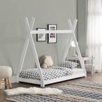 Kinderbed Onejda Tipi grenen met bedbodem 80x160 cm wit, Kinderen en Baby's, Kinderkamer | Overige Meubels, Nieuw, Verzenden