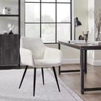 Set van 2 Moderne Eetkamerstoelen –Corduroy en Metalen Poten, Huis en Inrichting, Verzenden, Nieuw